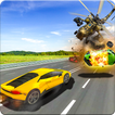 Helicopter Attack Turbo car Racing