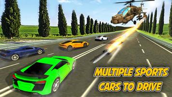 Helicopter Attack Turbo car Racing اسکرین شاٹ 3