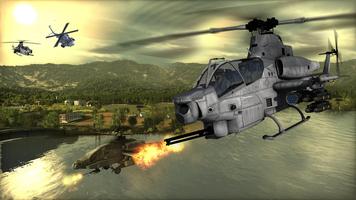 武装直升机 Heliwar 战斗 的 死亡： 射击 罢工 海报