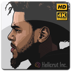 J. Cole Rapper Wallpaper HD-icoon