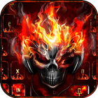 Horror skull Keyboard Theme Fire Skull آئیکن