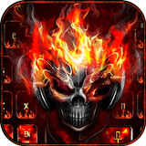 화재 두개골 키보드 테마 지옥 불 두개골 Fire Skull Keyboard Theme 아이콘
