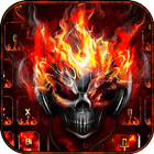 Fuego cráneo teclado tema Hell Fire Skull icono