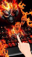Horror skull Keyboard Theme Fire Skull screenshot 1