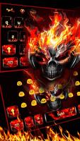 Brand schedel toetsenbord thema Hell Fire Skull screenshot 2