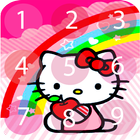 Hello pink kitty princess unicorn rainbow locker 아이콘