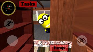 Hello Funny Minion Neighbor 3D Cartaz