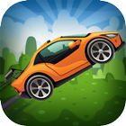 heroes cars racing and jumping icon