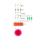 schéma Démarrage moteur électrique 图标