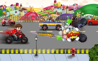 Super 3 Hero Road Racing screenshot 1