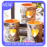 Easy DIY Birch Wood Candle Holders icône