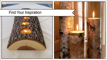 Easy DIY Birch Wood Candle Holders پوسٹر