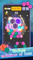 Hexa Block Puzzle-Nuit étoilée Hexagon Mania capture d'écran 1