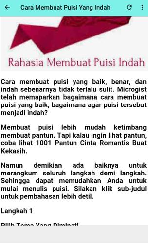 Cara Membuat Puisi Indah For Android Apk Download
