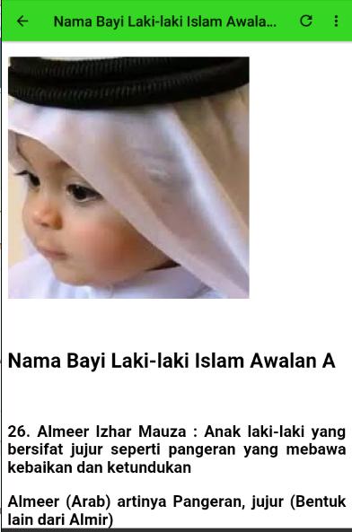 Nama Bayi Laki Laki Islam 1 For Android Apk Download