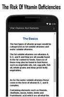 Vital Vitamin And  Nutrients Poster