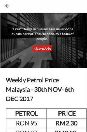 Malaysia Petrol Price Today 2017 For Android Apk Download