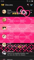 One Sms Theme for Hello Kitty capture d'écran 1