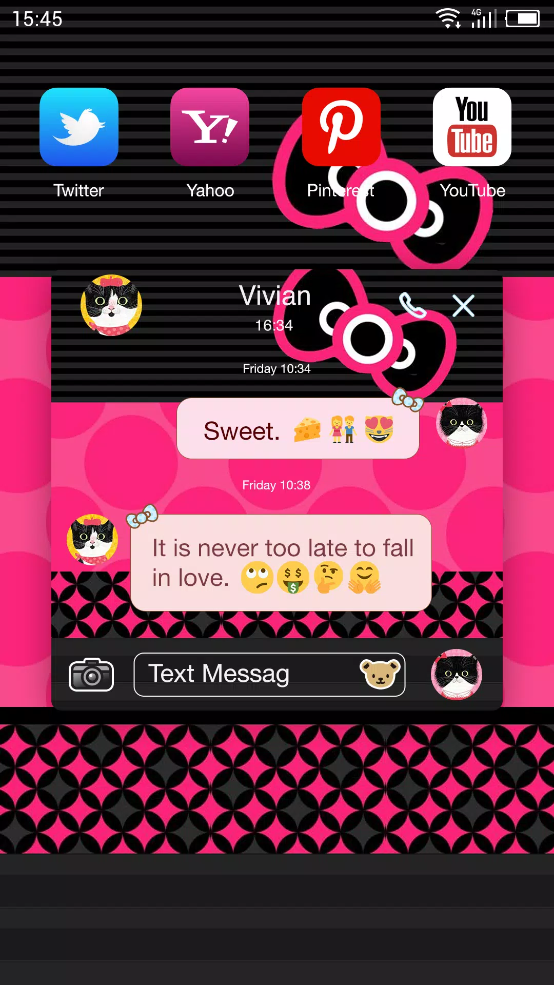 One Sms Theme for Hello Kitty APK for Android Download