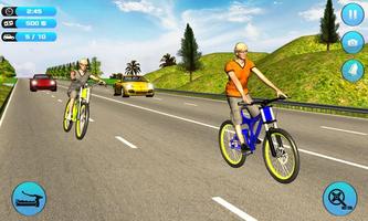 Bicycle Rider Traffic Race پوسٹر