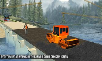 River Bridge Road Construction; Tower Crane Sim capture d'écran 1