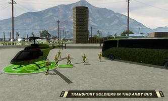 Army Bus Driver Coach 2018 - US Army Transporter capture d'écran 2