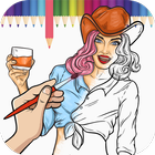 Fashion Coloring Book :: Adult Coloring Art Book icon