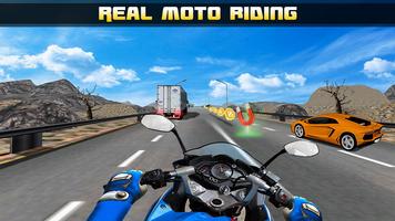 autopista tráfico moto bicicleta jinete 3d juego captura de pantalla 1