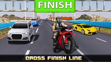 autopista tráfico moto bicicleta jinete 3d juego captura de pantalla 2