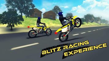 Highway Trail Bike Racer game- new bike stunt race screenshot 1