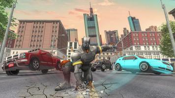 Wielki Latający Superhero Real City Rescue Mission plakat
