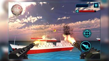 Bataille de la marine Gunships attaque 3D capture d'écran 1