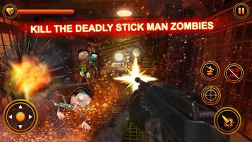 Stickman Zombie Contador Shooter Last Man Survival imagem de tela 2