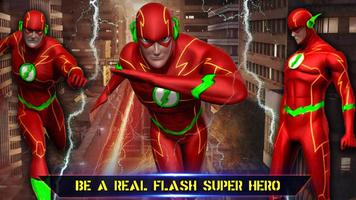 Flash Superhero Games - Super Light Crime City 3D الملصق