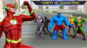 Flash Superhero Games - Super Light Crime City 3D تصوير الشاشة 1