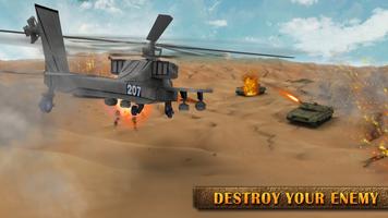 Gunship Helicopter Modern war 3d โปสเตอร์