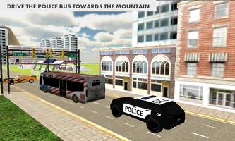 Police Bus hill Climb Duty تصوير الشاشة 1