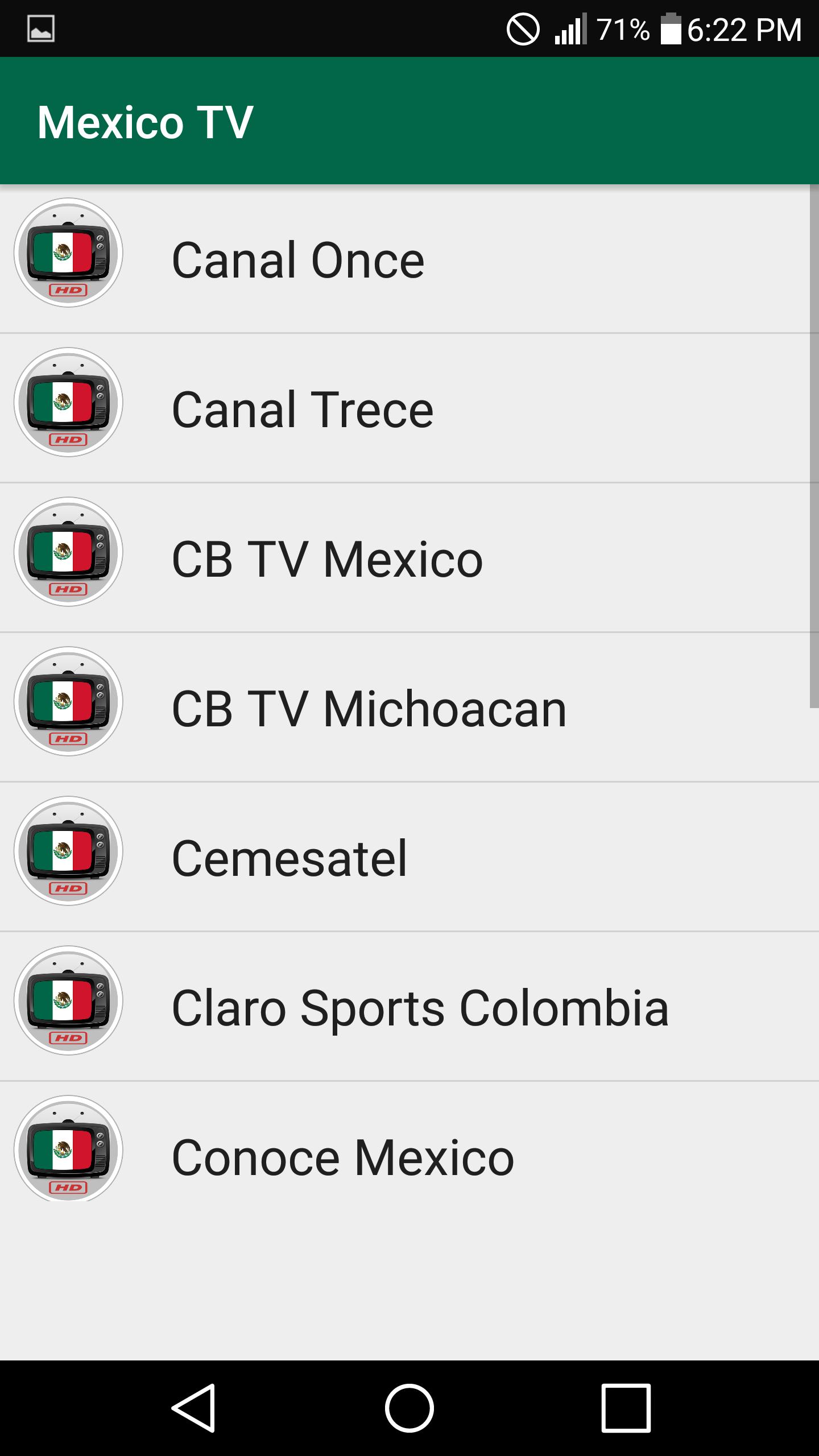 Mx region. Mexico TV.