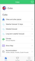 キューバの天気予報、旅行者のためのガイド。 ポスター