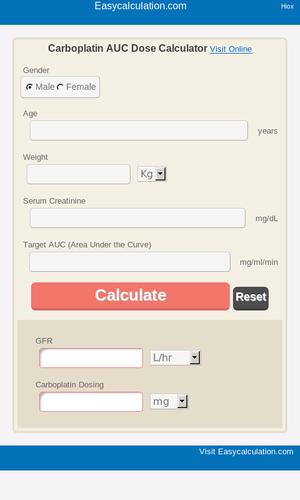 Carboplatin AUC Dose Calci APK for Android Download