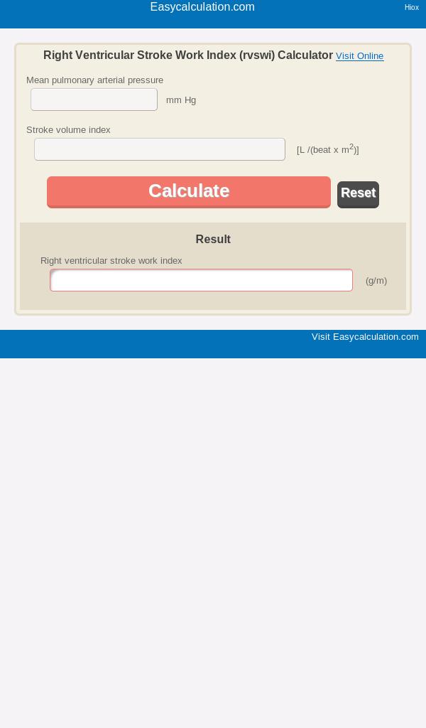 RVSWI Calculator APK for Android Download
