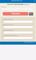 Z Score to P Value poster