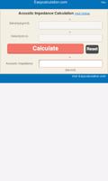 Acoustic Impedance Calculator poster