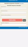 Geometric progression Calc poster