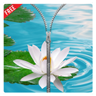 White lotus Zipper lock Screen icône