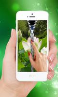 White lotus Zipper lock Screen ảnh chụp màn hình 3