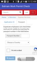 Bahrain Work Permit Visa Check capture d'écran 3