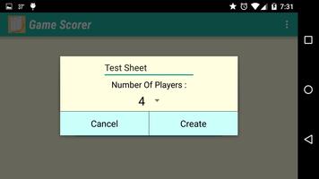 Game Scorer capture d'écran 1