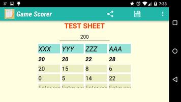 Game Scorer تصوير الشاشة 2