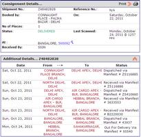 3 Schermata Courier Tracking India